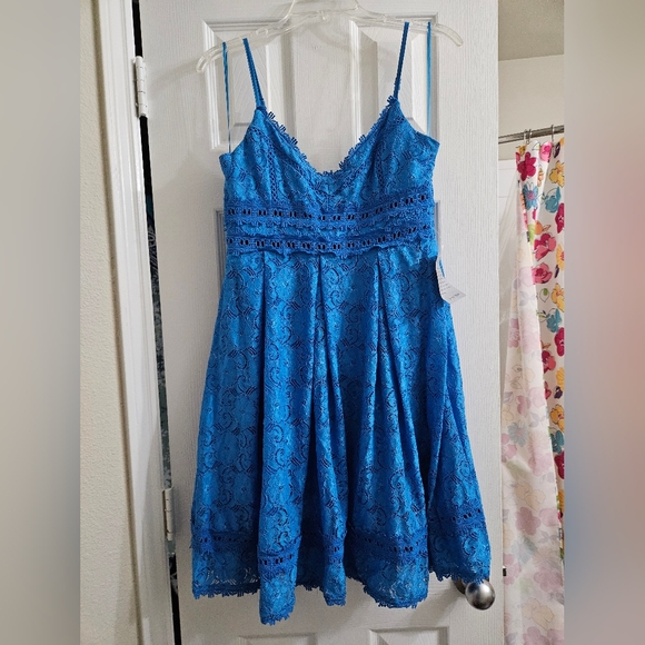 Nordstrom NSR Blue Lace Dress - Picture 1 of 7